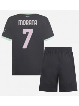 Otroški Nogometna dresi replika AC Milan Alvaro Morata #7 Tretji 2024-25 Kratek rokav (+ hlače)